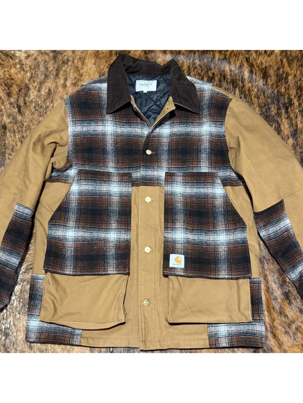 Carhartt WIP Highland Jacket NWOT Work In Progress Wool Blend Plaid Dearborn XL